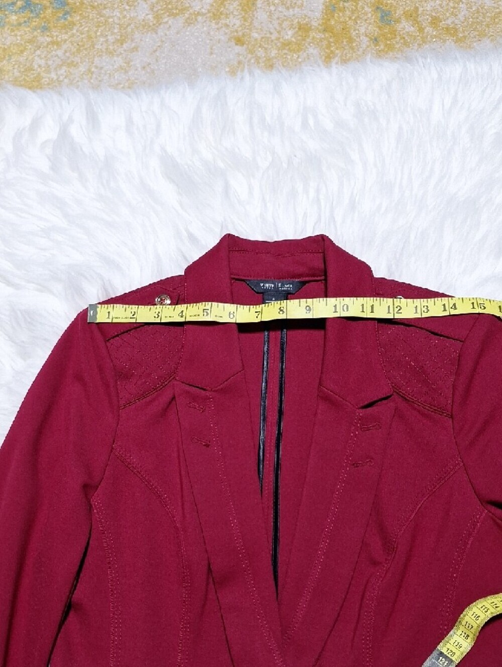 White House Black Market Raspberry Double-Breasted Ruffle-Front Blazer - Picture 14 of 14